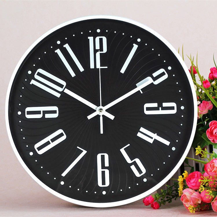 BowLift | Large Letter Classroom Silent Clock 30 cm Battery Operated