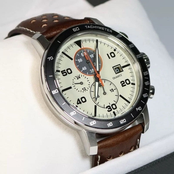 Multifunctional quartz watch with 6 hands for men | Bowlift