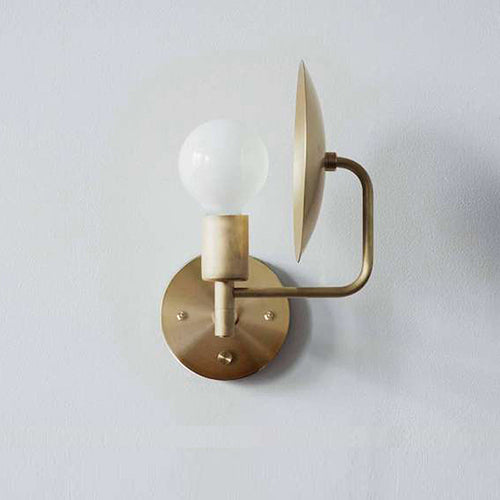 BowLift | Modern Bare Bulb Metal Wall Lamp 1 Head LED Wall Light Fixture in Gold for the Living Room