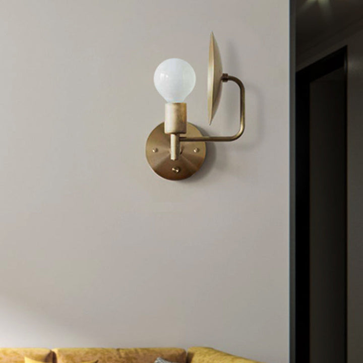 BowLift | Modern Bare Bulb Metal Wall Lamp 1 Head LED Wall Light Fixture in Gold for the Living Room
