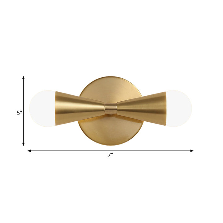 BowLift | Metallic Extendable Wall Light Minimalism 2 Lights Brass Wall Lighting Idea for Living Room
