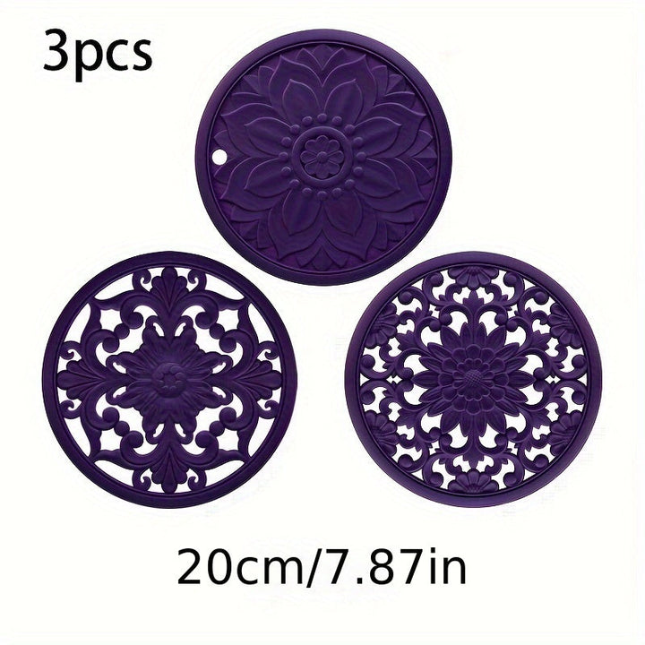 BowLift | Heat Resistant Silicone Trivet Mat Set