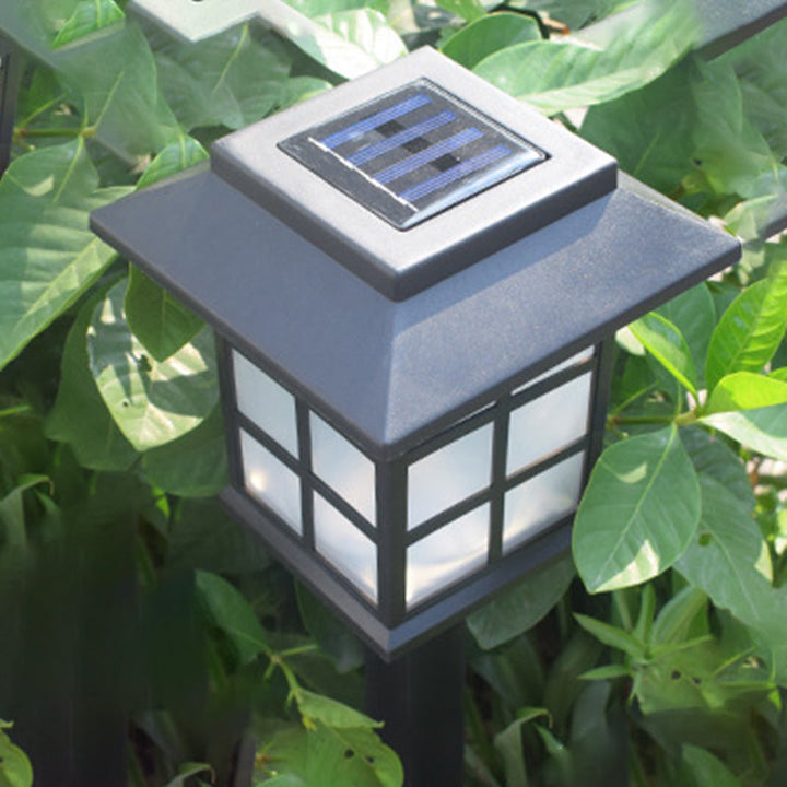 Traditional European Waterproof Solar ABS PC Plastic Rectangular LED Landscape Lighting For Garden | Bowlift