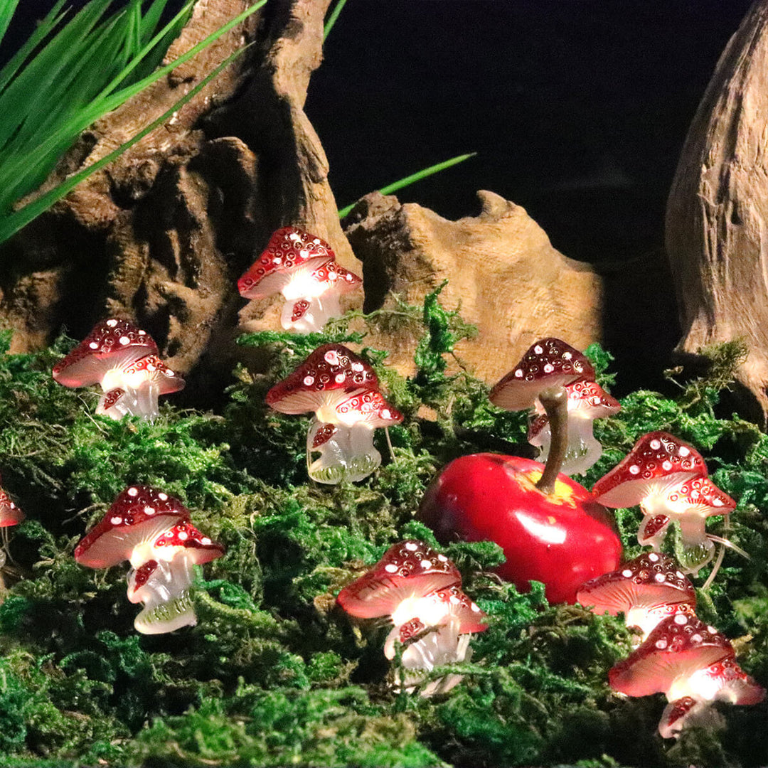 BowLift | Creative Decoration Mini Mushroom Plastic LED String Lights Outdoor Landscape Light