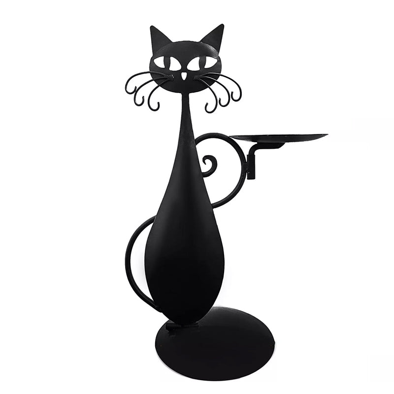 Candle holder black cat | Bowlift