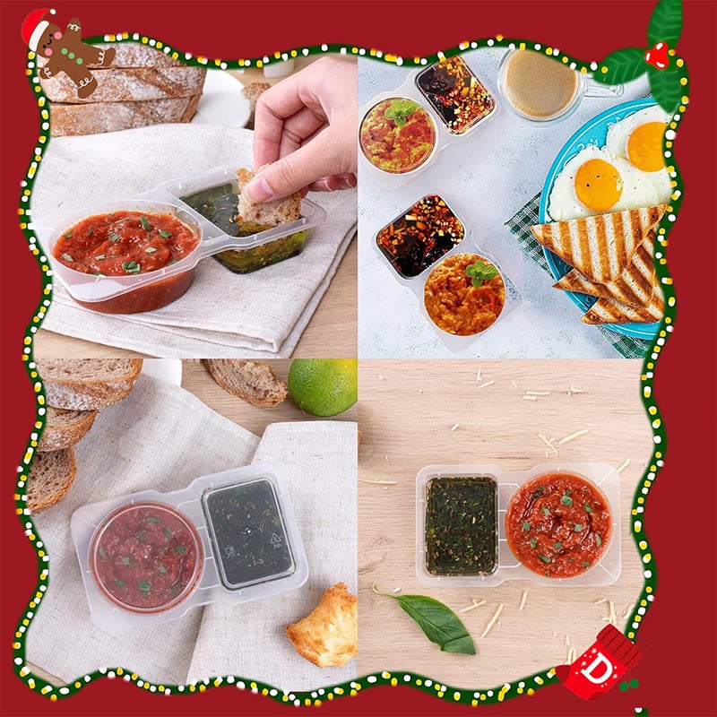 BowLift | Dual Compartment Sauce Container | Leak-Proof | BPA-Free | Portable