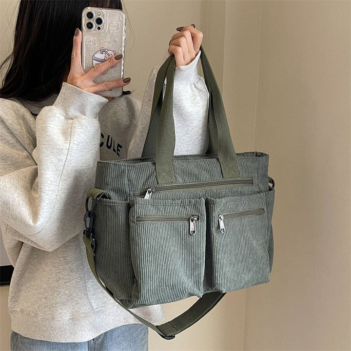 BowLift | Solid Color Corduroy Tote Bag