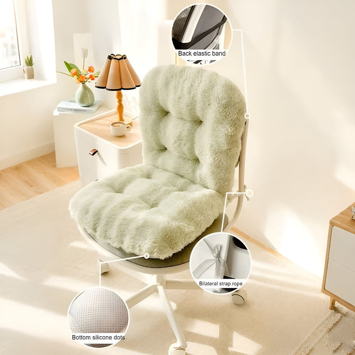 Soft seat cushion made of faux fur – Extra thick & cuddly | Perfect for chair and sofa | Bowlift