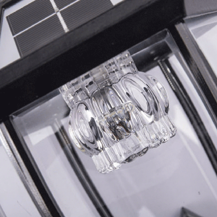 Traditional European Aluminum Glass LED Solar Waterproof Wall Sconce Lamp For Outdoor Patio | Bowlift