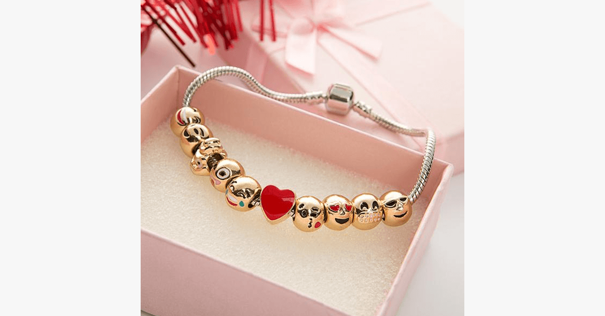 BowLift | Emoticon Bracelet - Expressive Charm Bracelet for Your Quirky Look