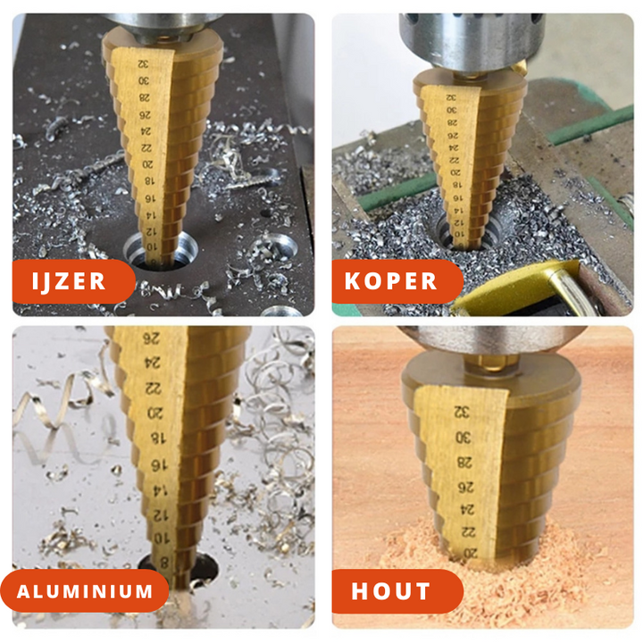 BowLift | 6-piece Titanium Drill Bit Set | For precise drilling through metal, wood, and other materials
