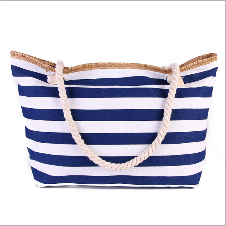 Large beach bag with maritime stripes Bowlift