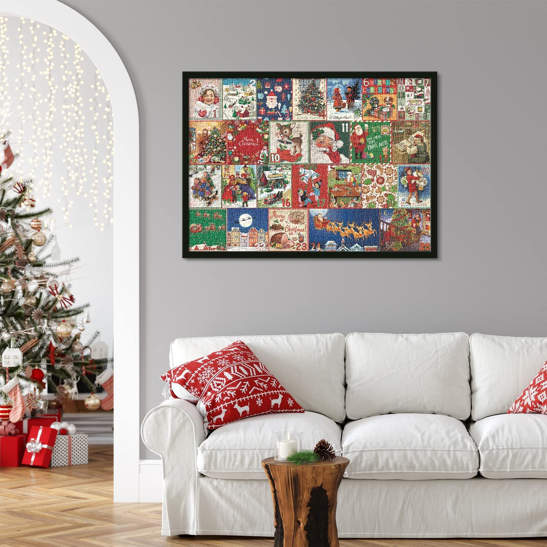 BowLift | Festive Fireplace Jigsaw Puzzle Christmas Countdown Calendar - Christmas Gift