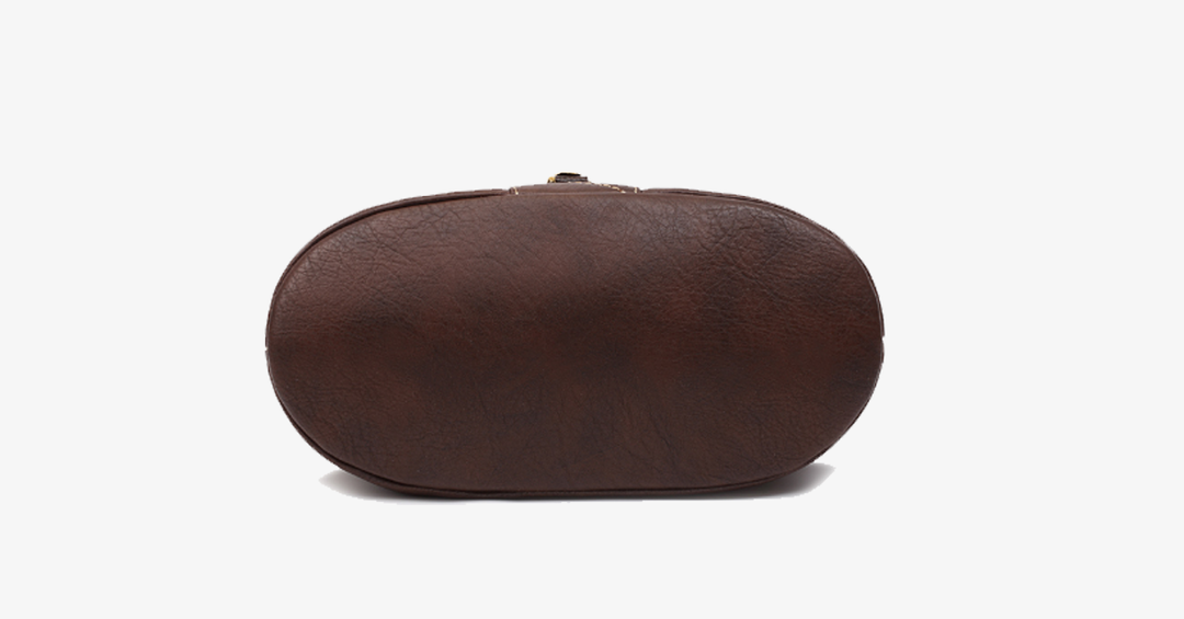 BowLift | Vintage-style shoulder bags - Genuine brown leather crossbody shoulder bag - Portable handcrafted wallet