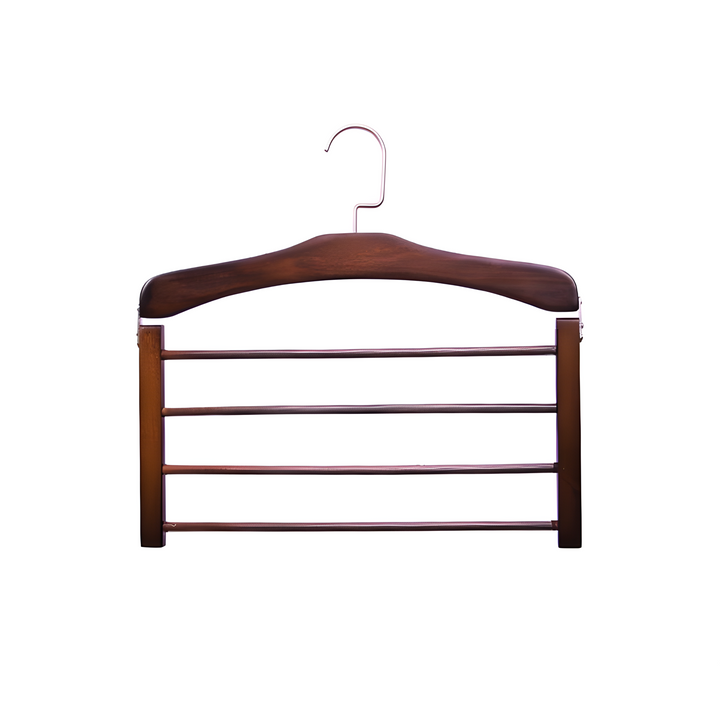 Wooden Clothes Hanger Space Saving with Sturdy Metal Hook | Bowlift