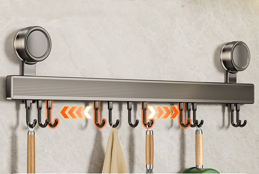 ChefSpace Kitchen Wall Hook Rail Bowlift
