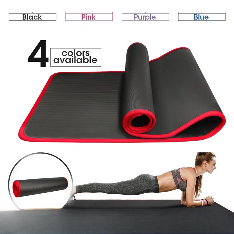 BowLift | Extra Thick 0.39inch Non-Slip Exercise and Yoga Mat with Carry Band