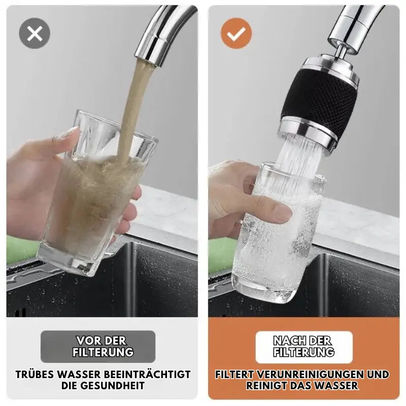 BowLift | Faucet Attachment | 360° Swivel | Anti-Splash Water Flow
