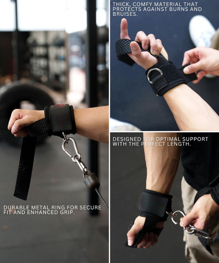 BowLift | Phase-3 D-Ring Lifting Straps – Heavy Duty Grip Support for Weight Training