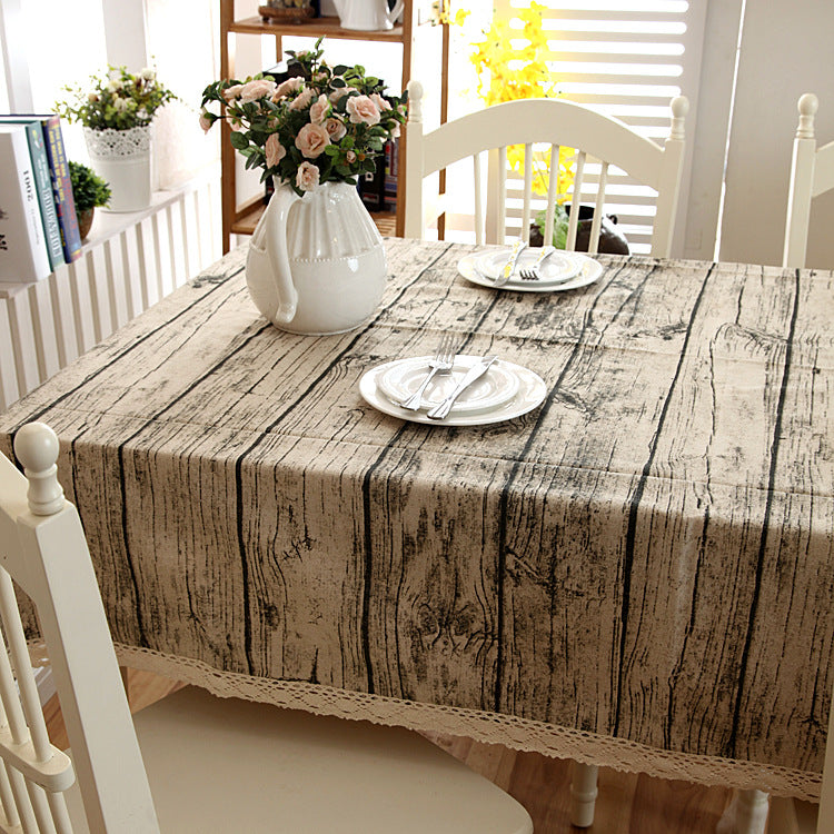 Rustic Wood Grain Tablecloth