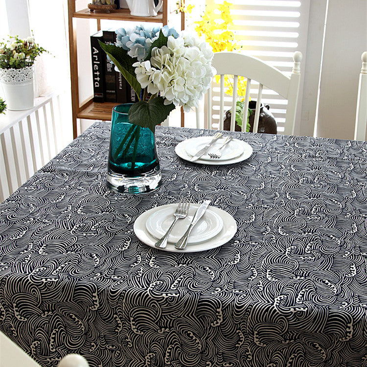 Decorative Tablecloth with Lace Edging