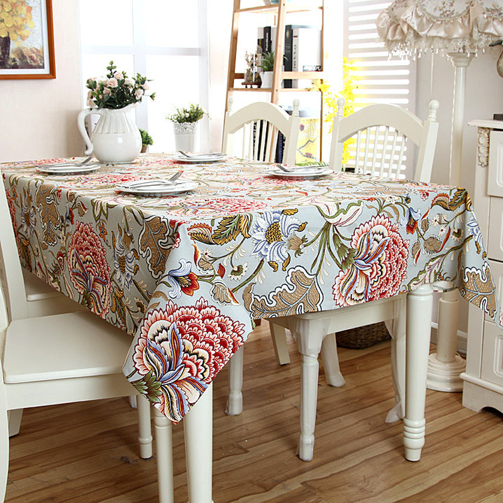 Ornate Floral Design Tablecloth