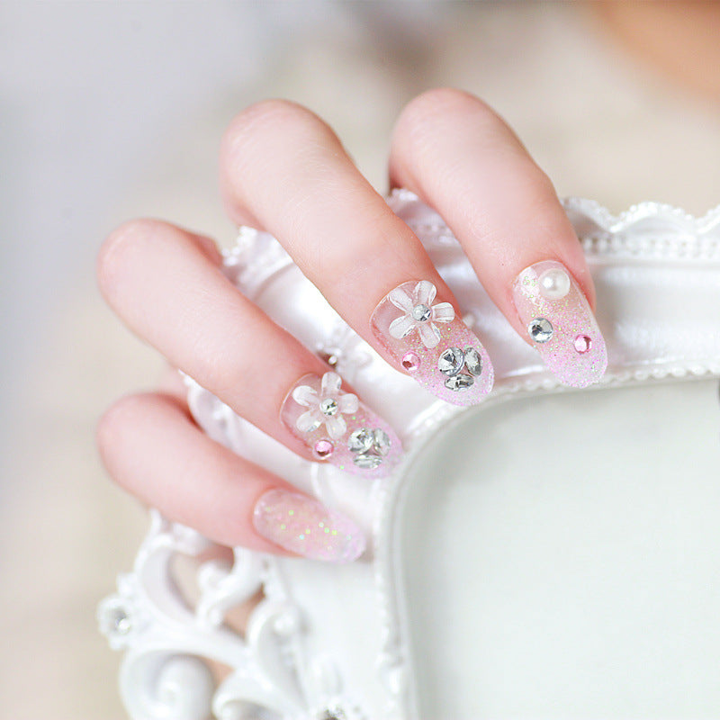 Decorative Glittery Press-On Nail Tips
