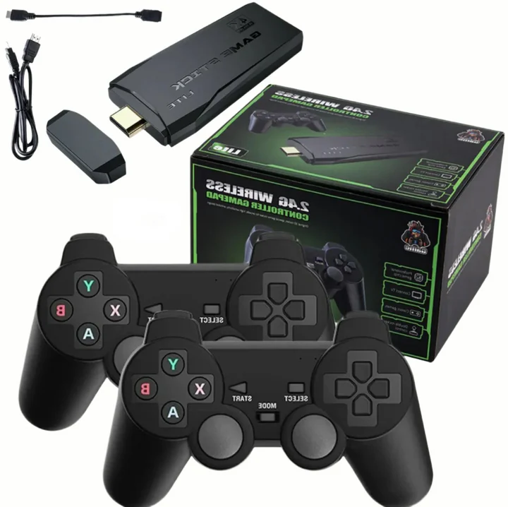 BowLift | HDMI 4K TV Game Stick Console | 64GB with 20,000+ Retro Games & 2 Wireless Gamepads