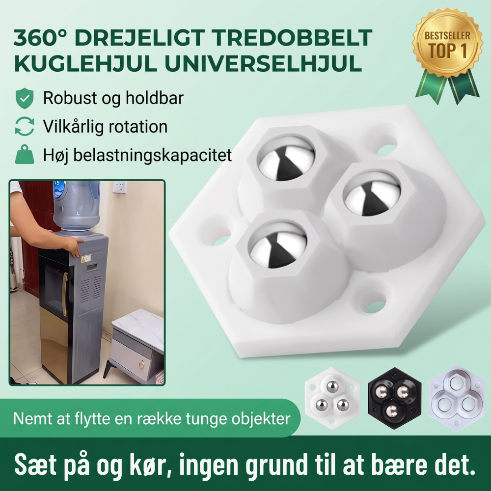 TriGlide 360° furniture wheels with bearings | Bowlift