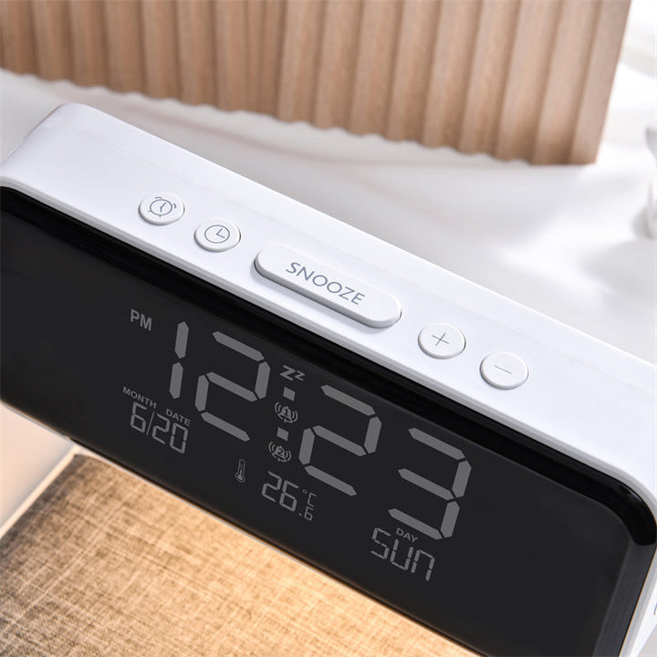 BowLift | 3 In 1 Bedside Lamp with Wireless Charger LCD Alarm Clock and Dimmable LED