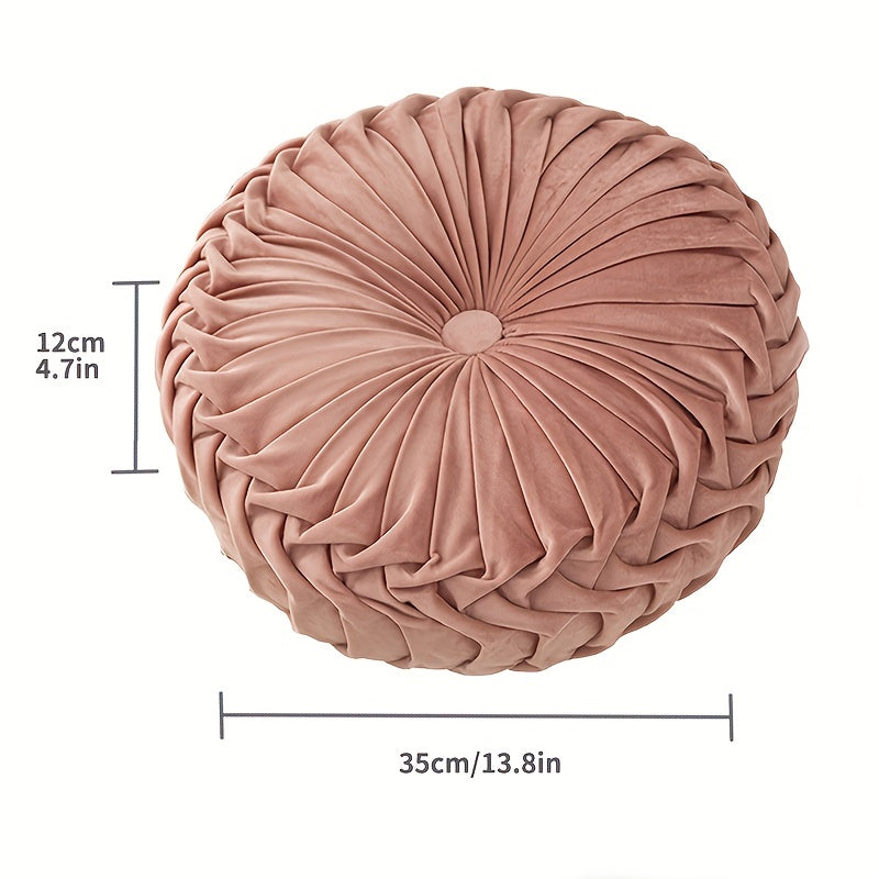 Round Velvet Cushion – Soft Decorative Pillow for Living Room, Bedroom, and Office, Perfect as Floor Cushion or Sofa Decoration | Bowlift