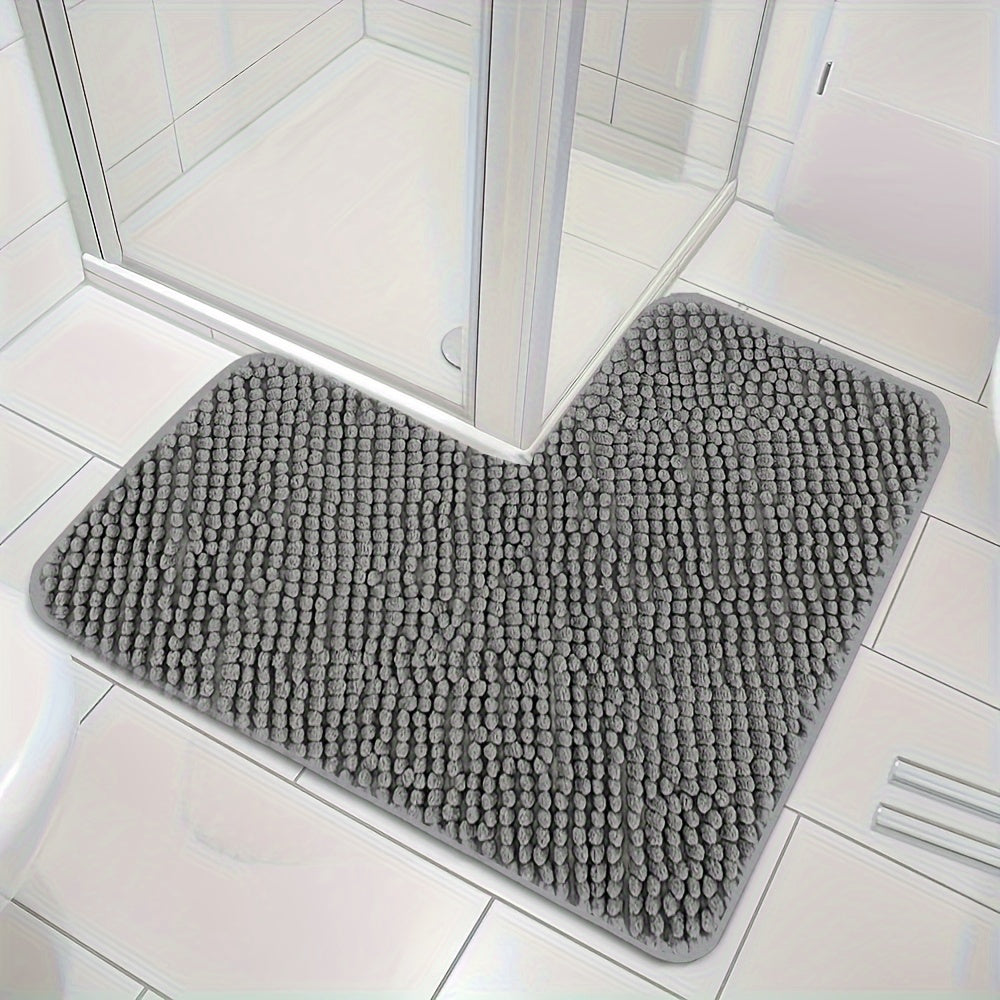 BowLift | HoekZacht L-shaped Shower Mat – Plush Non-Slip Bath Mat with High Absorbency