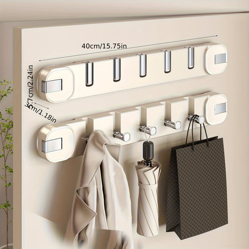 BowLift | Wall Hook Panel Without Drilling – OrganiserenPlus Hidden 5-Hook Rack