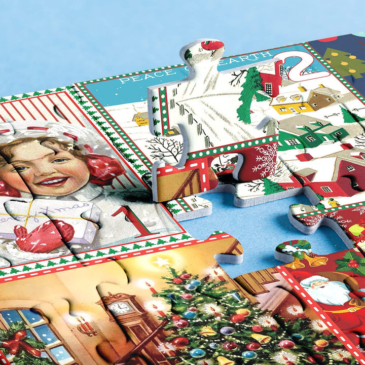 BowLift | Festive Fireplace Jigsaw Puzzle Christmas Countdown Calendar - Christmas Gift