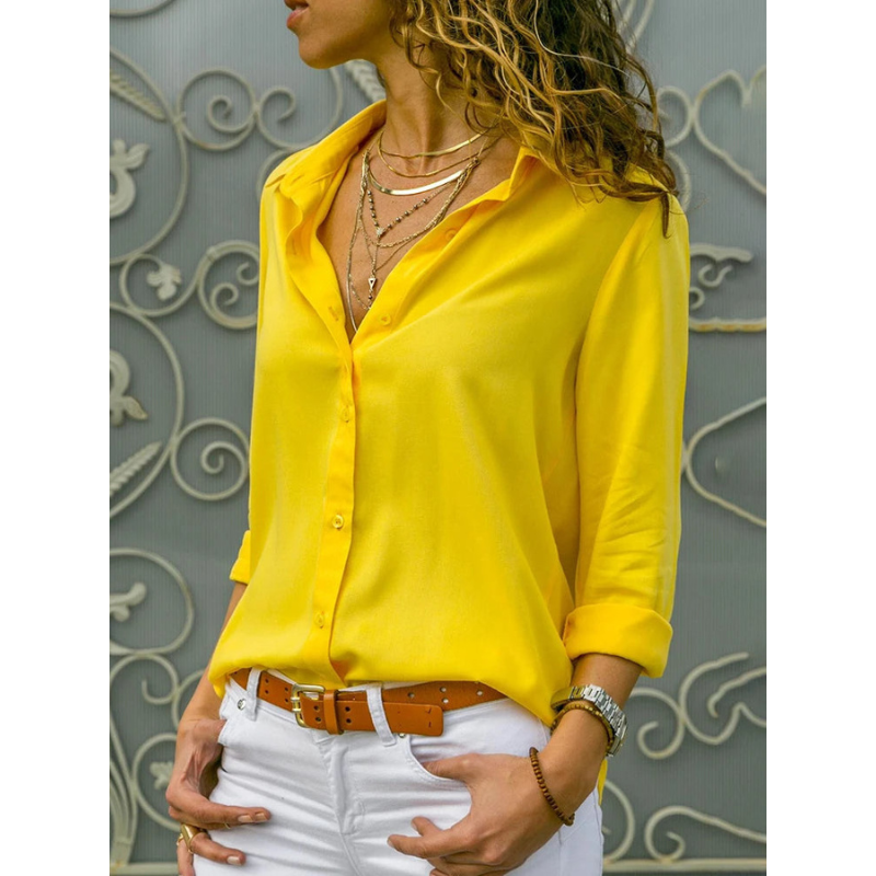 BowLift | Formal Long Sleeve Blouse for Women | Button Placket