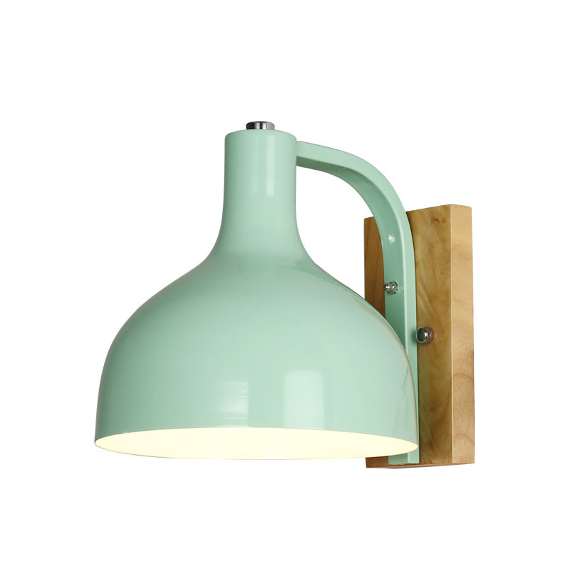 BowLift | Barn Shade Wall Mount Light Nordic Metal 1 Head 7.5" B White/Pink/Blue/Green Wall Lighting Fixture for Bedroom Nightstand