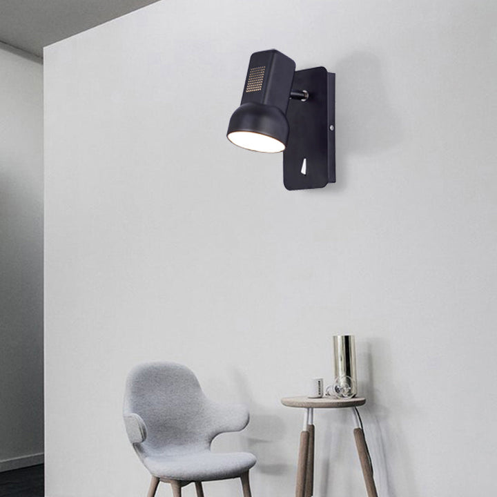 BowLift | Black/Yellow Barn Wall Light Equipment Adjustable Modernist Metal 1 Light Wall Lamp for Living Room, 4" B