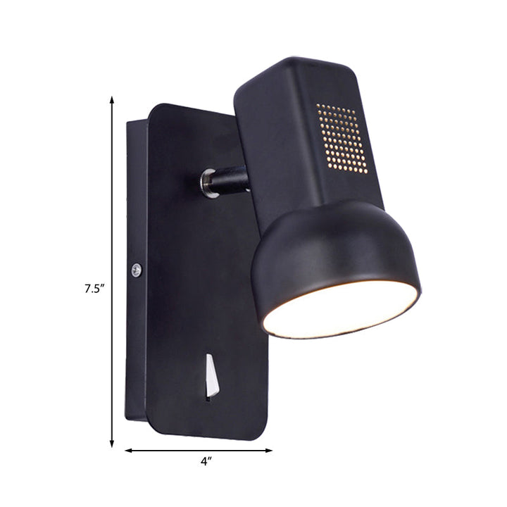 BowLift | Black/Yellow Barn Wall Light Equipment Adjustable Modernist Metal 1 Light Wall Lamp for Living Room, 4" B