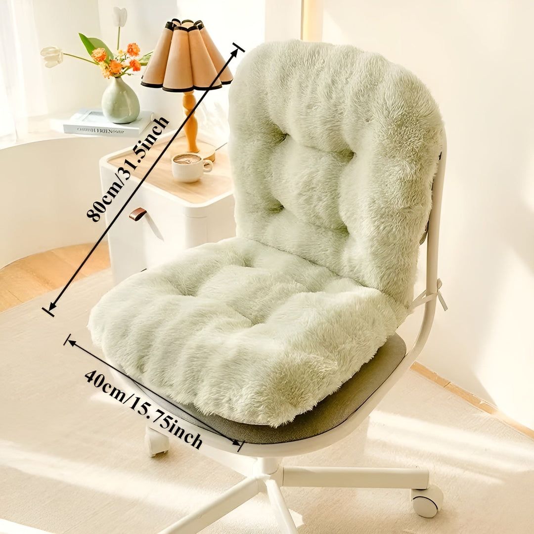 Soft seat cushion made of faux fur – Extra thick & cuddly | Perfect for chair and sofa | Bowlift