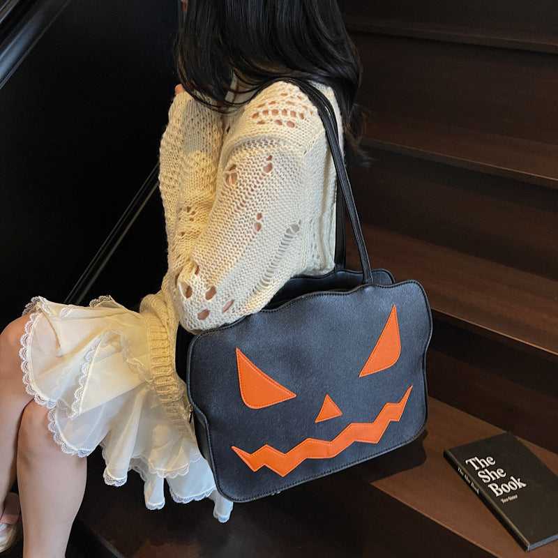 BowLift | Halloween Messenger Bag – Shoulder bag in Black and Orange Spooky Style