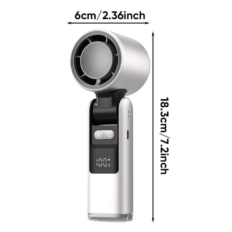 Folding Mini Handheld High-Speed USB Rechargeable Turbo Fan | Bowlift