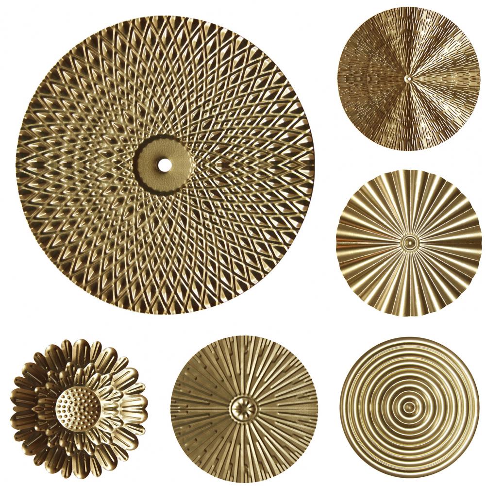 BowLift | Elegant Round Gold Metal Wall Hanging Decoration