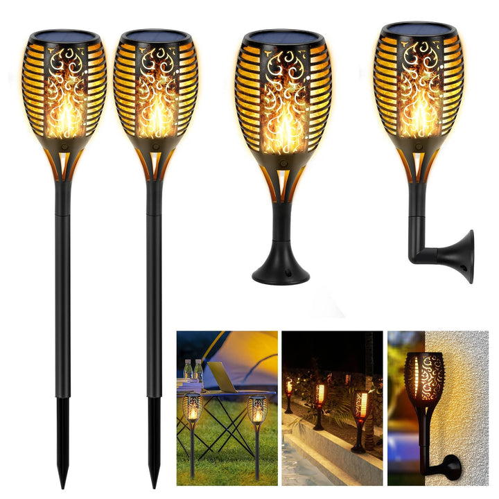 Solar lamps for outdoors 4 pieces 3 IN 1 solar torches | Bowlift