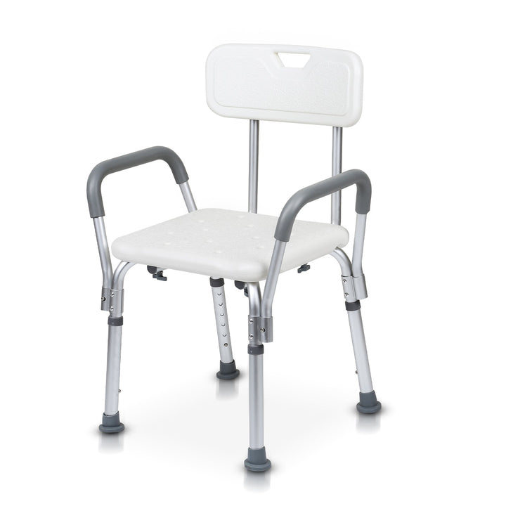 Shower stool height adjustable bath stool with backrest | Bowlift