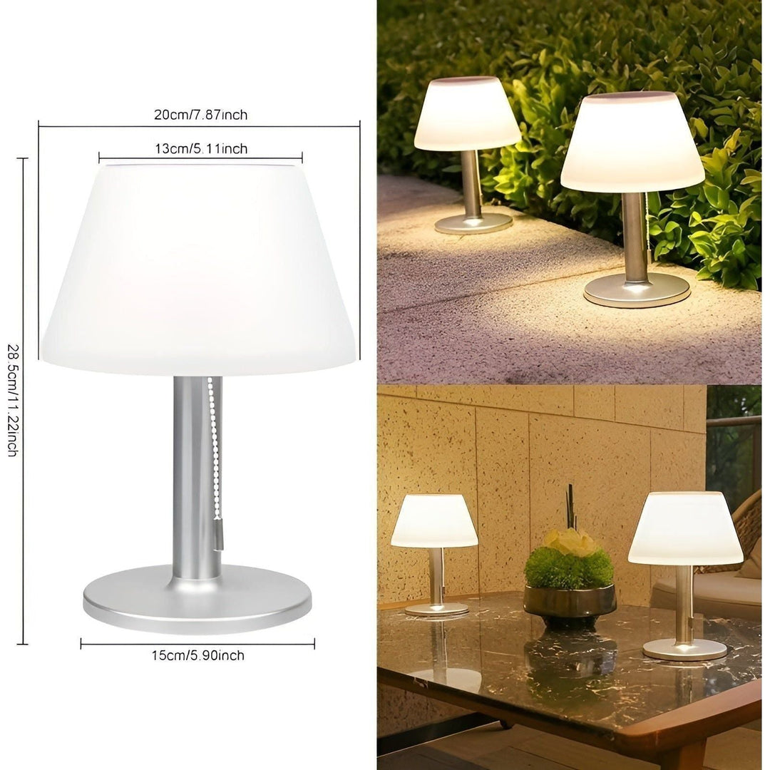 Elegant solid table lamp for outdoor charm Bowlift