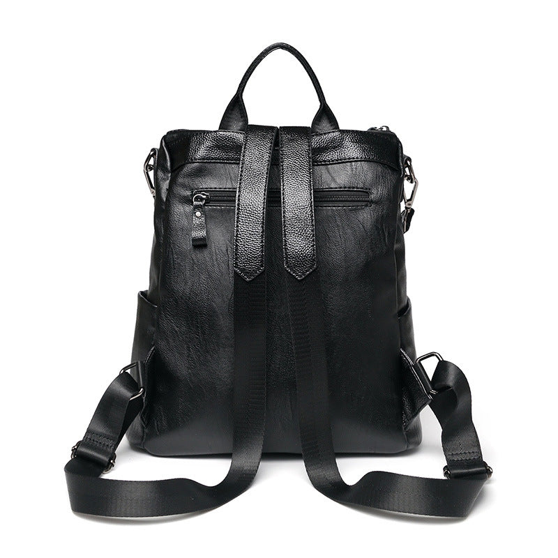 Versatile Multi-Functional Leather Backpack