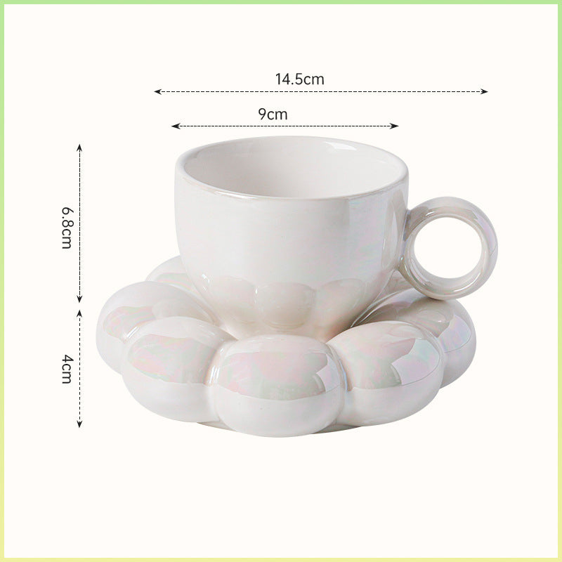 Scandinavian Ins Windmill Flower Coffee Cup Ceramic Set