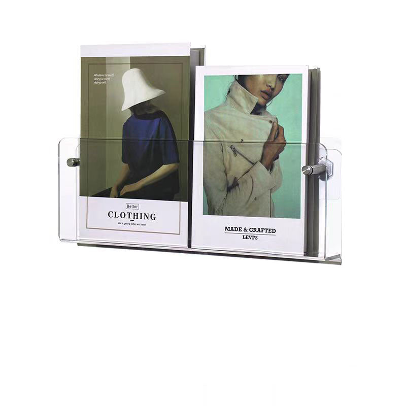 Acrylic Transparent Display Rack Wall-Hanging Bookshelf Wall Storage Shelf