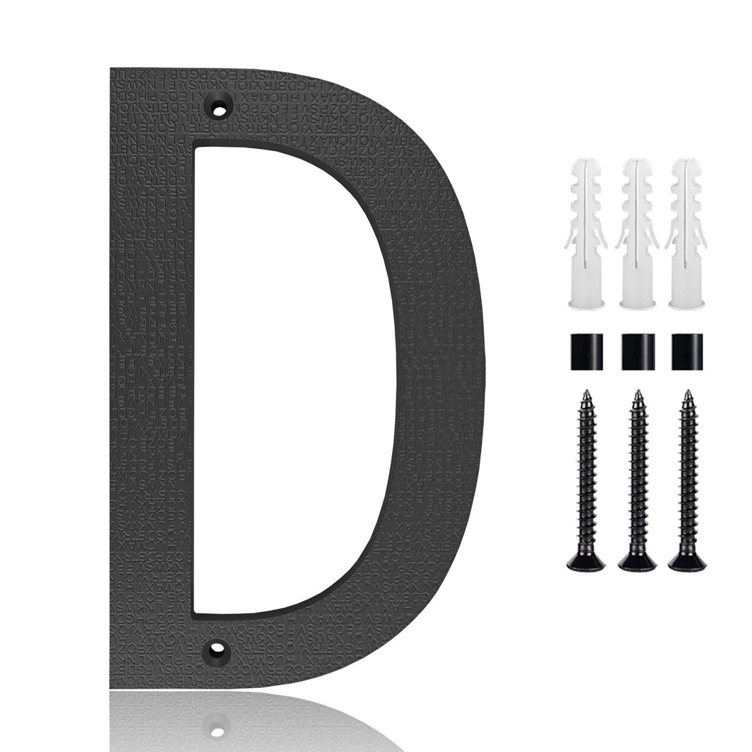 ABS letter texture black 8 inch 10 inch solid paint digital house number