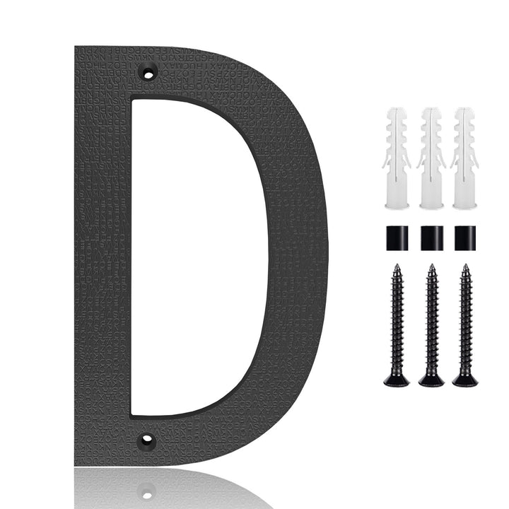 ABS letter texture black 8 inch 10 inch solid paint digital house number